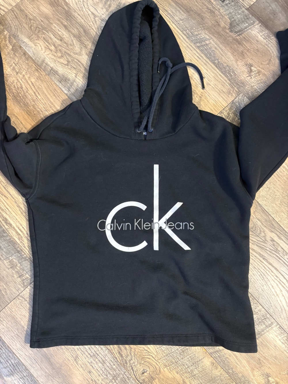Calvin Klein Jeans Black Sweatshirt with White CK Graphic